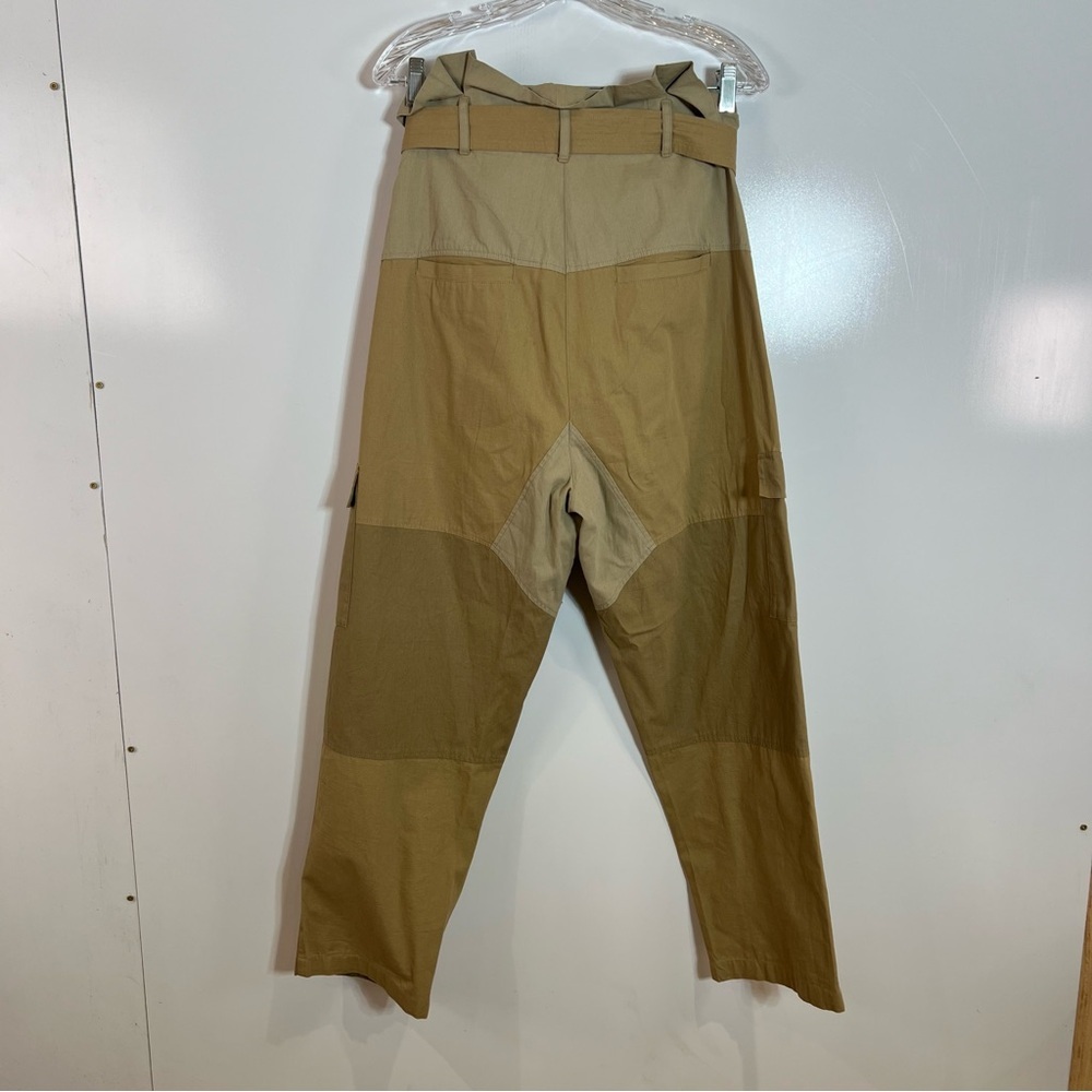 Mes Demoiselles Bendan 100% Cotton Cargo Patchwork Paperbag Designer Pants EU 36 - Picture 7 of 10